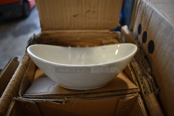 30 BRAND NEW IN BOX! Vertex White Ceramic Bowls. 6.25x4.75x2.5. 30 Times Your Bid!