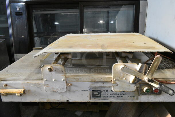 Metal Commercial Floor Style Dough Sheeter on Commercial Casters. Cannot Test Due To Cut Power Cord - Image 2 of 8