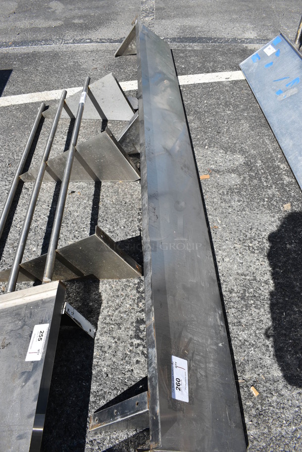 Metal Shelf w/ Wall Mount Brackets. 96x12x12 - Image 2 of 2
