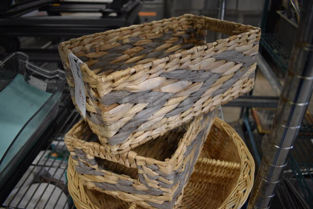 3 Various Baskets. 10.5x6.5x4, 14x14x4. 3 Times Your Bid! - Image 2 of 4