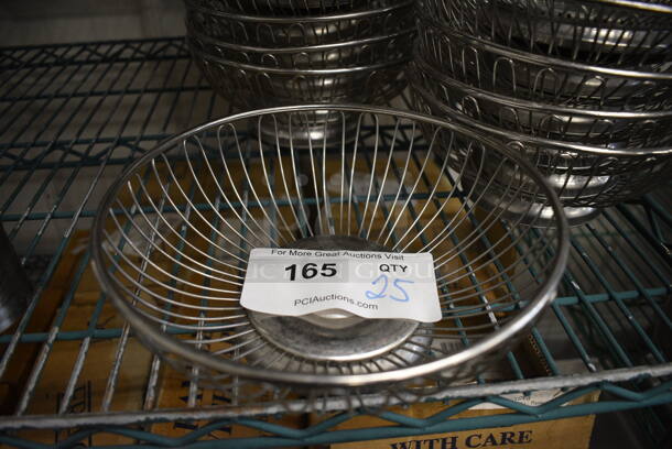 25 Metal Bread Baskets. 8x8x3.5. 25 Times Your Bid!