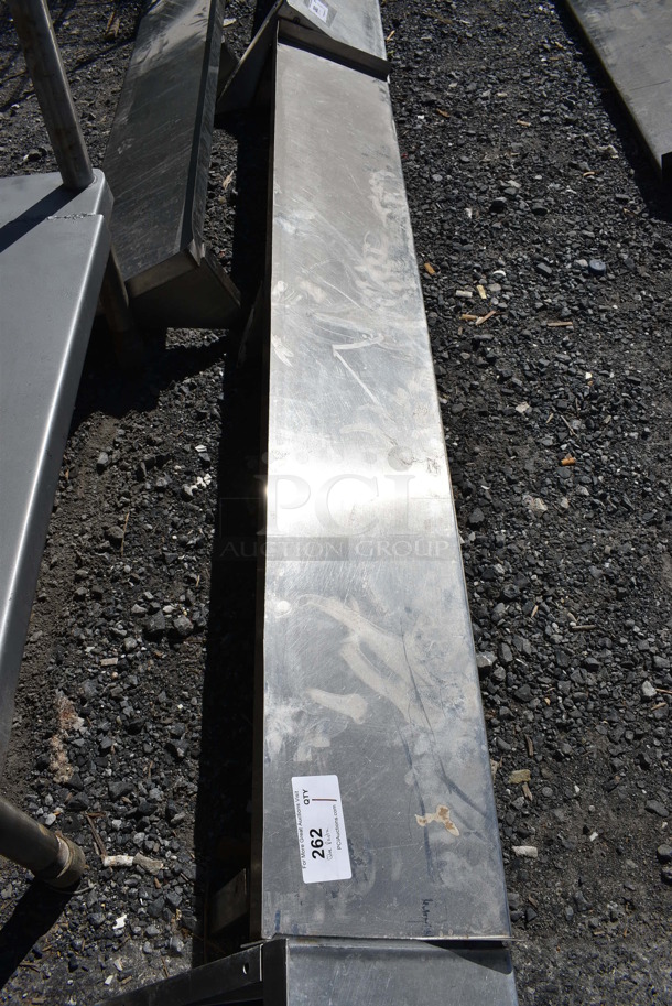 Metal Shelf w/ Wall Mount Brackets. 69x11x9 - Image 2 of 3