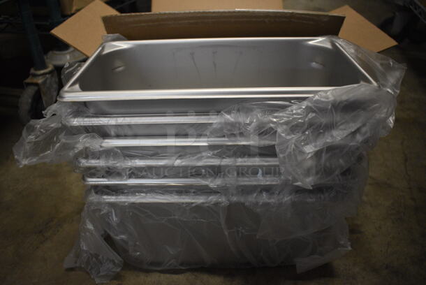 12 BRAND NEW IN BOX! Vollrath Stainless Steel 1/3 Size Drop In Bins. 1/3x6. 12 Times Your Bid!