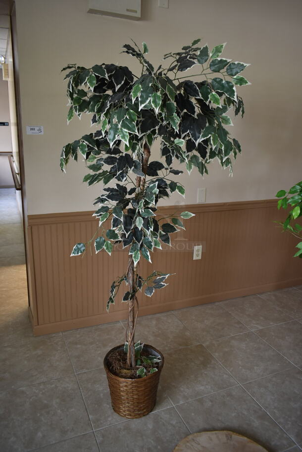 ALL ONE MONEY! ROOM LOT of Various Items Including Fake Plants, Table and Mirror. BUYER MUST REMOVE. (front hallway) - Image 7 of 11