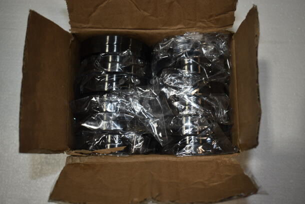 Box of 12 BRAND NEW! room360 RJR024BKS23 10 oz. Round Matte Black Stainless Steel Jar Lid - Image 6 of 8