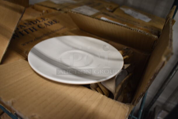 24 BRAND NEW IN BOX! White Ceramic Saucers. 6.25x6.25x1. 24 Times Your Bid! - Image 2 of 3