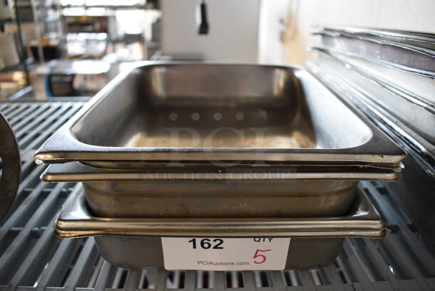 5 Stainless Steel Half Size Drop In Bins. 1/2x2.5. 5 Times Your Bid! - Image 1 of 3