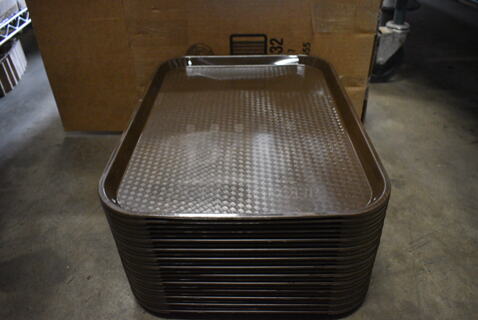 48 BRAND NEW IN BOX! Cambro Brown Poly Trays. 12x16x1. 48 Times Your Bid!