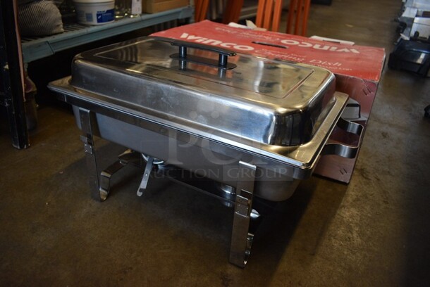 BRAND NEW IN BOX! Winco Stainless Steel Chafing Dish w/ Drop In and Dome Lid. 24x14x14 - Image 2 of 5