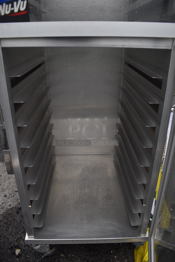 Nu Vu Metal Commercial Enclosed Transport Pan Rack on Commercial Casters. 22x29x72 - Image 2 of 3