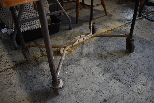 Wooden Table on Commercial Casters. 36x20x30.5 - Image 5 of 5