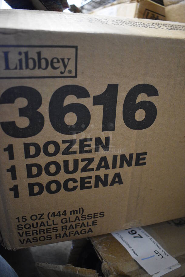12 BRAND NEW IN BOX! Libbey Footed Squall Glasses. 3.25x3.25x8. 12 Times Your Bid! - Image 4 of 4