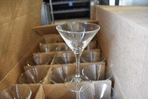 16 BRAND NEW IN BOX! Martini Glasses. 3.5x3.5x6. 16 Times Your Bid!