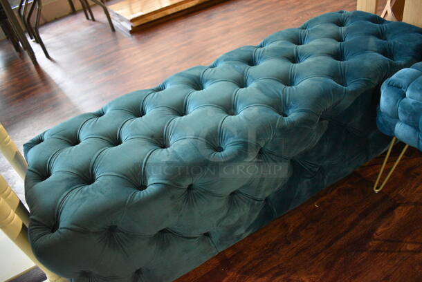 2 Blue Seats. 15x15x16, 49x18x16. 2 Times Your Bid! (lounge) - Image 4 of 4
