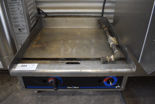 Star Stainless Steel Commercial Countertop Propane Gas Powered Flat Top Griddle. 24x28x15