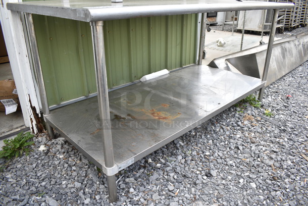 Stainless Steel Table w/ Metal Under Shelf.  - Image 3 of 4