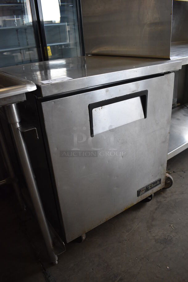 2011 True Model TSSU-27-12M-B Stainless Steel Commercial Single Door Undercounter Cooler on Commercial Casters. 115 Volts, 1 Phase. 27.5x30x36. Tested and Working! - Image 3 of 5