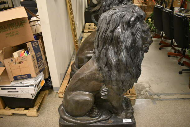 Bronze Lion Statue Signed by A. Barye 1832.  - Image 3 of 5