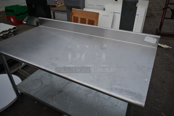 Eagle Stainless Steel Commercial Table w/ Back Splash and Under Shelf. - Image 2 of 5