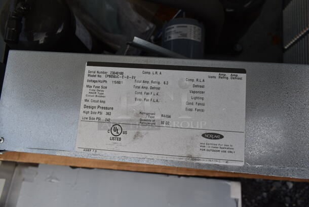 BRAND NEW SCRATCH AND DENT! Norlake CPB050JC-E-0-EV Self Contained Compressor Condenser for Walk In Cooler Box. 115 Volts, 1 Phase - Image 9 of 9