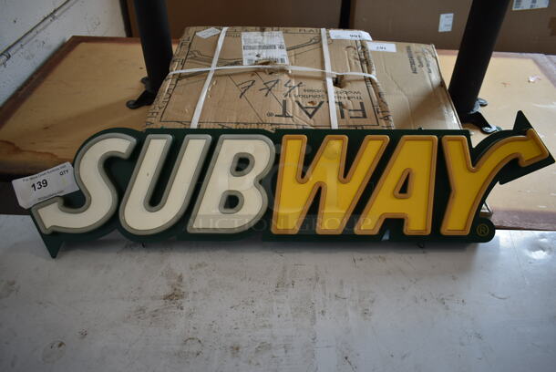 Subway Sign. - Image 1 of 4