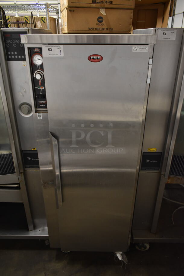 FWE TS-1633-36P Stainless Steel Commercial Single Door Reach In Heated Holding Cabinet on Commercial Casters. 120 Volts, 1 Phase. Tested and Working! - Image 1 of 7