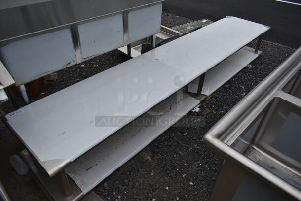BRAND NEW SCRATCH AND DENT! Stainless Steel Commercial 2 Tier Shelf. - Image 1 of 4