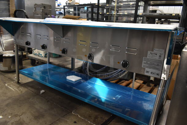 BRAND NEW SCRATCH AND DENT! Avantco 177STE5S Stainless Steel Commercial Electric Powered 5 Bay Steam Table w/ Under Shelf. 208/240 Volts. - Image 2 of 9