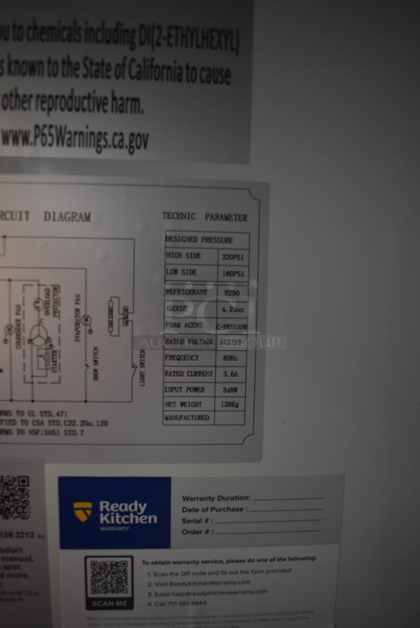 BRAND NEW SCRATCH AND DENT! Avantco 178A23RGHC Commercial Stainless Steel Single Glass Door Reach-In Cooler. 115V. Tested and Working! - Image 7 of 7