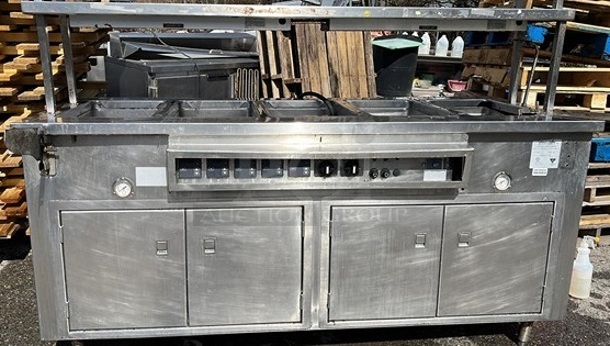 5 Bay Steam Table W/ Overhead Shelf!