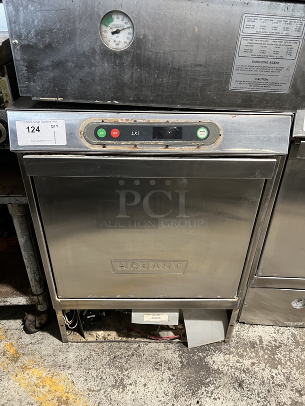 Hobart LXIH Stainless Steel Commercial HI Temp High Temperature Undercounter Dishwasher. 120/208-240 Volts, 1 Phase. 24x25x34