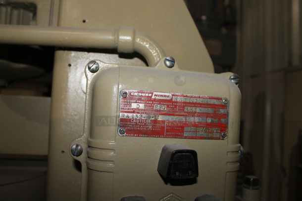 Crouse Hinds HHE1101-B Blue Metal Commercial Dust Collector. 3 Phase. BUYER MUST REMOVE. - Image 8 of 9