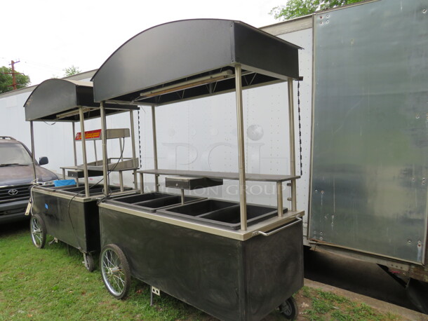 One Beverage Kiosk With 4 Wells 13.5X21.5X15, Serve Counter, Cash Drawer, Chip Clip, Lights And On Casters. 75X31X91 - Image 2 of 5