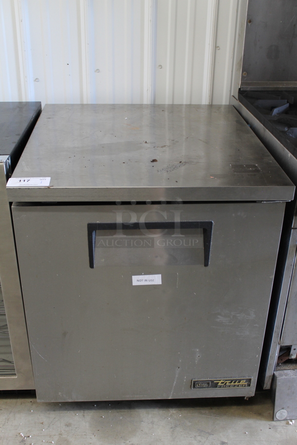2016 True TUC-27F-LP Stainless Steel Commercial Single Door Undercounter Freezer on Commercial Casters. 115 Volts, 1 Phase. Tested and Working! - Image 1 of 4