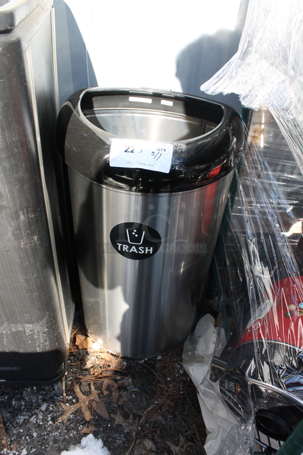 Chrome Finish Trash Can Shell. - Image 1 of 2