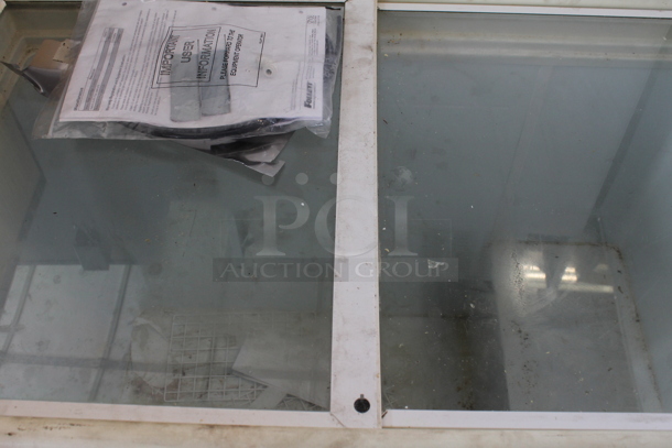 Metal Commercial Chest Freezer Merchandiser. Tested and Does Not Power On - Image 2 of 4