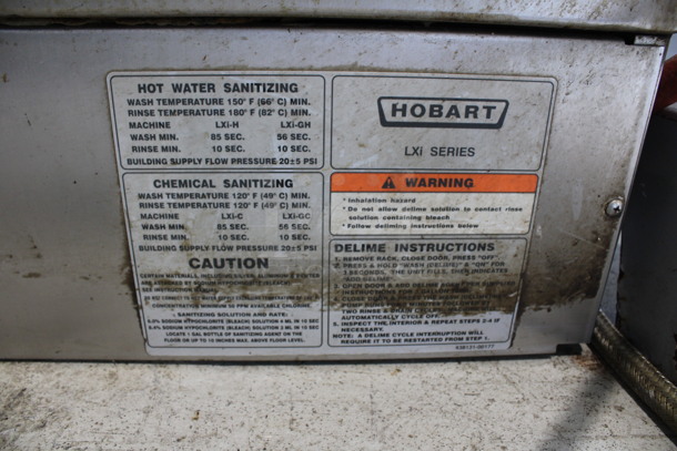 Hobart Model LXi Stainless Steel Commercial Undercounter Dishwasher. Appears To Be 208 Volt, 1 Phase. 24x25.5x34 - Image 5 of 6