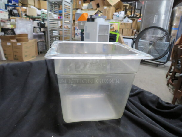 1/6 Size 6 Inch Deep Food Storage Container. 3XBID