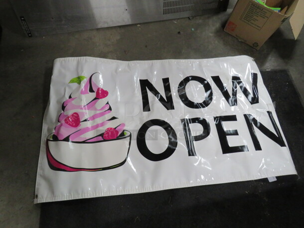 One 34X58 NOW OPEN Sign.