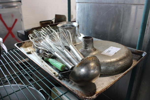 ALL ONE MONEY! Lot of Various Items Including Whisks, Meat Grinder Tray and Metal Baking Pan! - Image 4 of 4