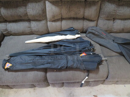 One Cary Bag With Assorted Photo Shoot Umbrellas