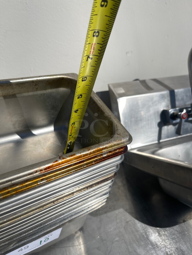Winco SPJH-402 Quarter Size Steam Pan, Stainless Steel NSF
11x7x5  - Image 6 of 7