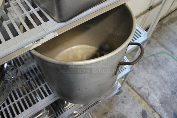 ALL ONE MONEY! Two Tier Lot of Various Items Including Metal Stock Pot and Colanders - Image 6 of 7