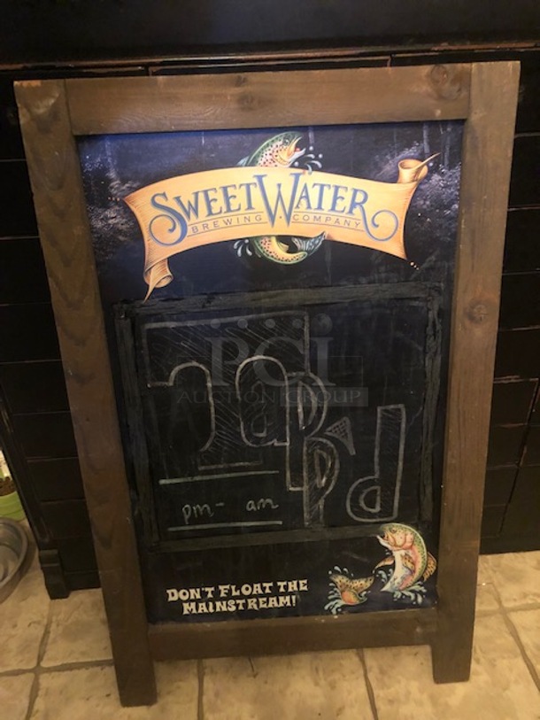 One Wooden Framed Sweetwater Chalkboard. 26X42