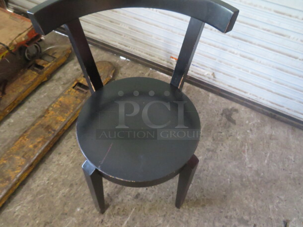 Black Wooden Chair. 2XBID - Image 2 of 2
