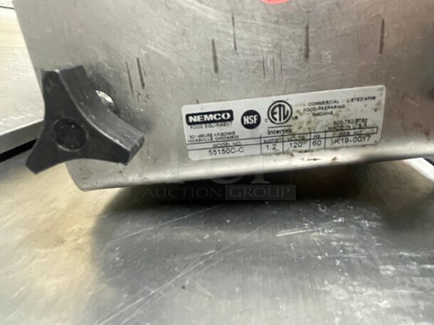 Clean! Nemco Commercial Table Mount Curly Fry Cutter FF Cutter Fruit / Vegetable Turning Slicer NSF 115 Volt Tested and Working! - Image 7 of 10