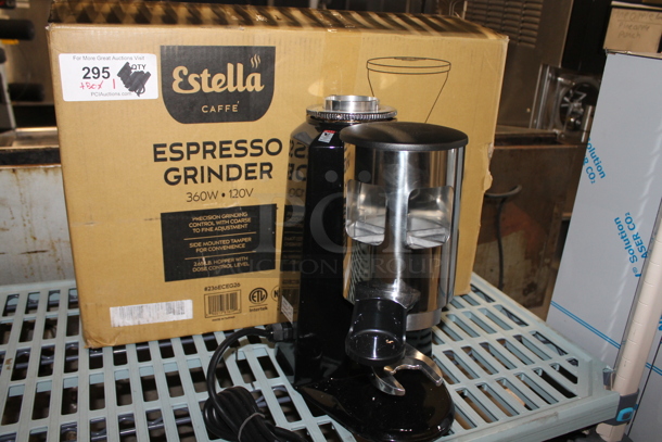 BRAND NEW SCRATCH AND DENT!  Estella 236ECEG26 Metal Commercial Countertop Espresso Bean Grinder. No Hopper. 110 Volts, 1 Phase. Tested and Working! - Image 2 of 7