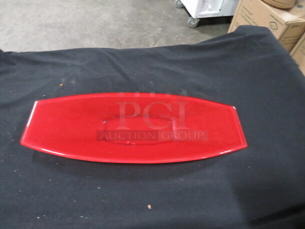 16X6.5 Rectangular Red Serving Tray/Plate. 2XBID