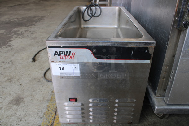 APW Wyott Stainless Steel Commercial Countertop Food Warmer. 115 Volts, 1 Phase. 14.5x29.5x17. Tested and Does Not Power On