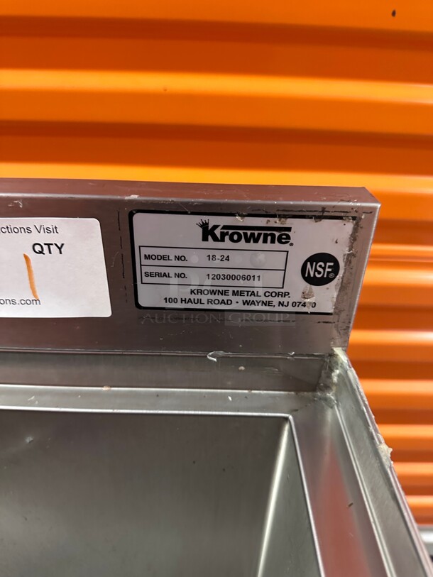 Clean! Krowne Metal 18-24 Ice Bin - Stainless Steel, 24 inch W, 18-1/2 inch D, 80 lb. Ice Capacity, Includes 7 Circuit Cold Plate - Image 6 of 8